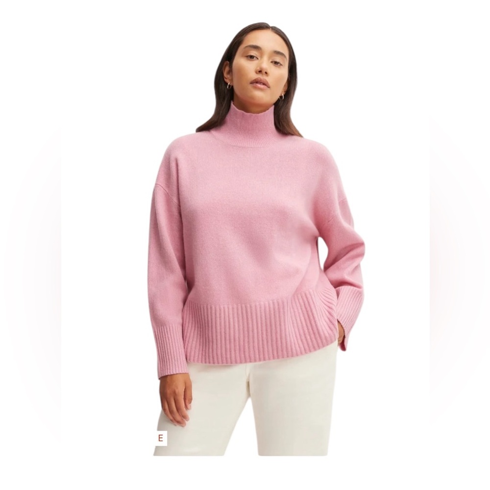 Everlane Pink Turtleneck Sweater